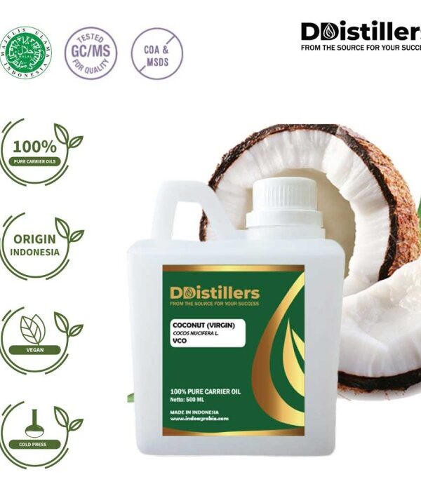 Coconut / Kelapa Virgin Carrier Oil Pure 100%, 500ML-1L HDPE