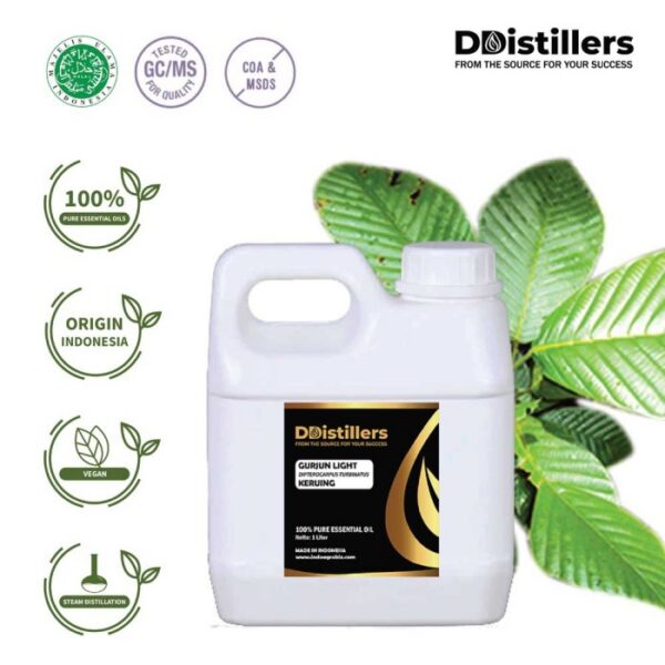 Gurjun Light / Keruing Essential Oil Pure 100%, 500ML-1L HDPE/SS