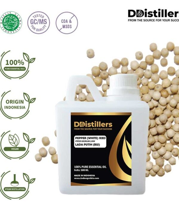 1fc6c4c698b1490a9c5a95e3d854659a.jpg Pepper (White) Seed / Biji Lada Putih Essential Oil Pure 100%, 500ML-1L HDPE/SS