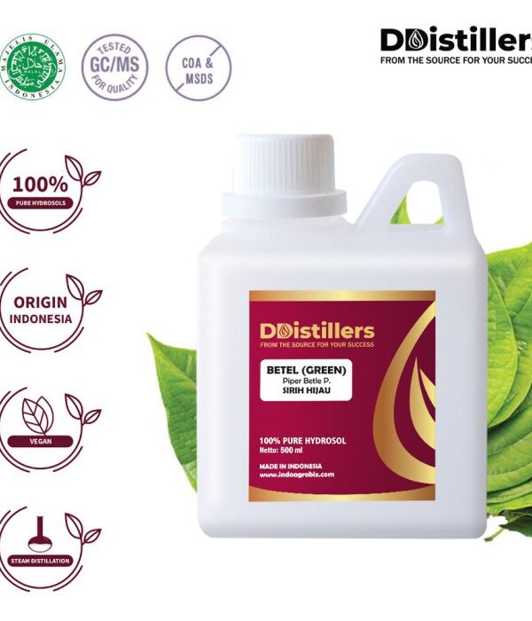 Hydrosol Betel Green / Sirih Hijau 100%, 500ML-1L HDPE