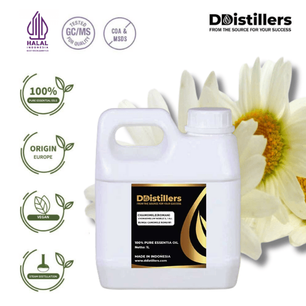 Chamomile (Roman) / Bunga Camomile Romawi Essential Oil Pure 100%, 500ML-1L HDPE/SS