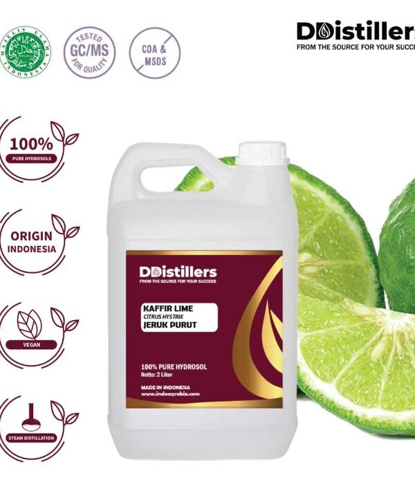 Hydrosol Kaffir Lime / Jeruk Purut Pure 100%, 2L HDPE