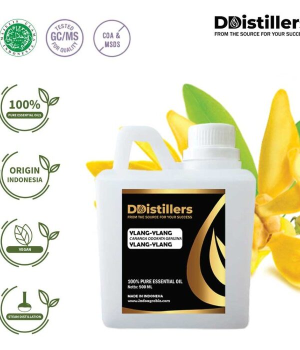 Ylang-Ylang / Kenanga Essential Oil Pure 100%, 500ML-1L HDPE/SS