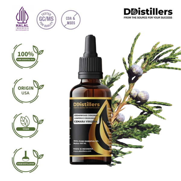 Cedarwood (Virginia) / Cemara Virginia Essential Oil Pure 100%, 50-100ML GS