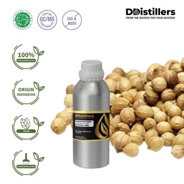 Coriander Seed / Biji Ketumbar Essential Oil Pure 100%, 500ML-1L HDPE/SS