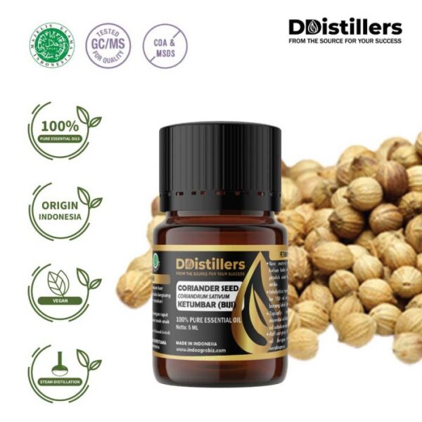 Coriander Seed / Biji Ketumbar Essential Oil Pure 100%, 2-10ML GS