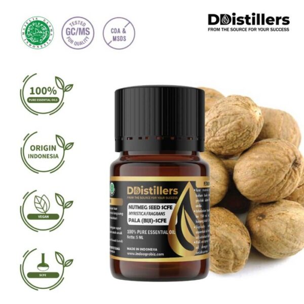 Nutmeg Seed SCFE / Biji Pala Essential Oil Pure 100%, 2-10ML GS