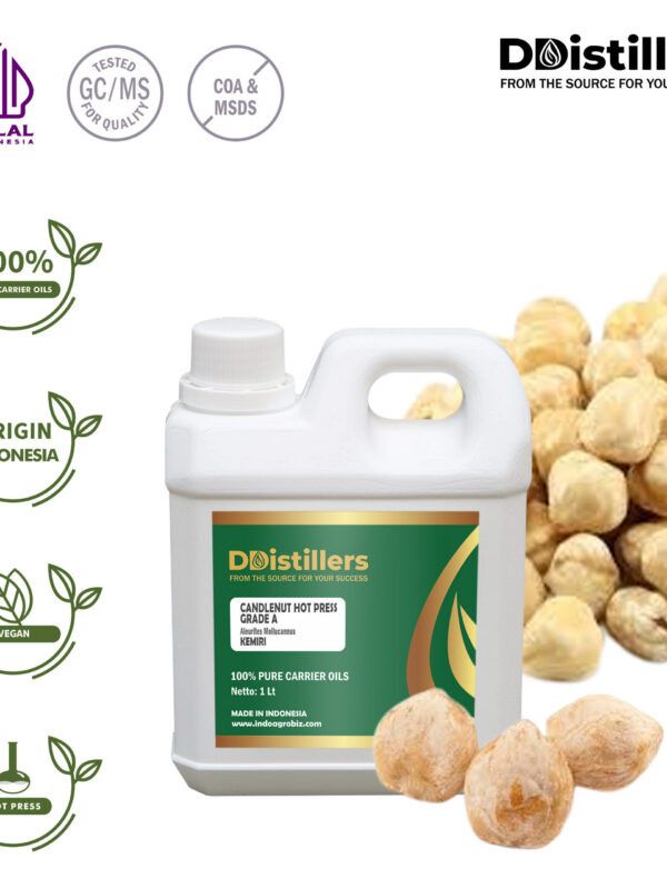 Candlenut / Kemiri Hot Press Grade A Carrier Oil Pure 100%, 500ML-1L HDPE