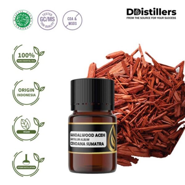 Sandalwood (Aceh) / Cendana Sumatra Essential Oil Pure 100%, 2-10ML GS