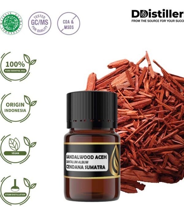 Sandalwood (Aceh) / Cendana Sumatra Essential Oil Pure 100%, 2-10ML GS