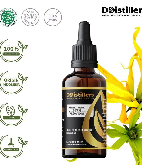 Ylang-Ylang / Kenanga Grade B Essential Oil Pure 100%, 50-100ML GS