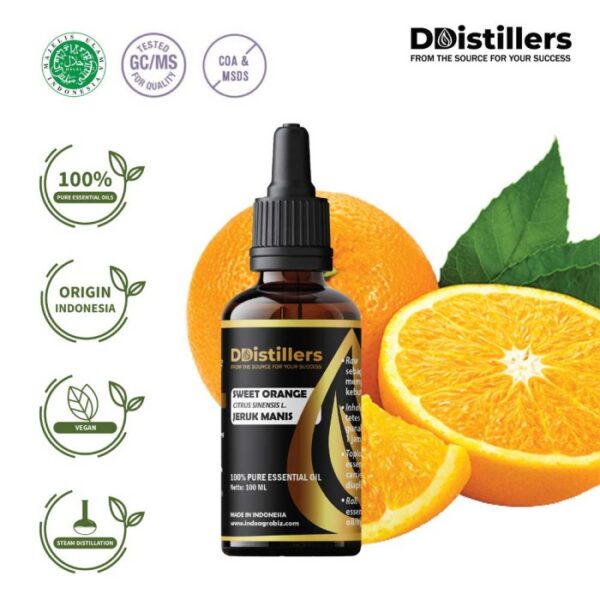 Sweet Orange / Jeruk Manis Essential Oil Pure 100%, 50-100ML GS