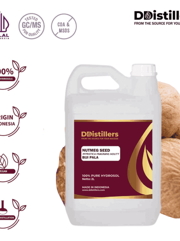 Hydrosol Nutmeg Seed / Biji Pala Pure 100%, 2L HDPE