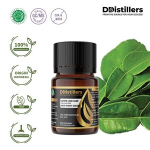 Kaffir Lime Leaf / Daun Jeruk Purut Essential Oil Pure 100%, 2-10ML GS