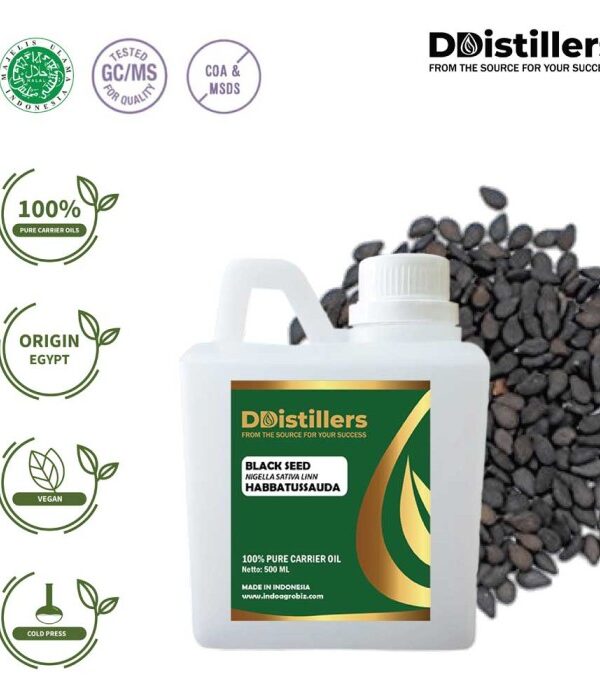 Black Seed Grade A / Habbatussauda CO Pure 100%, 500ML-1L HDPE