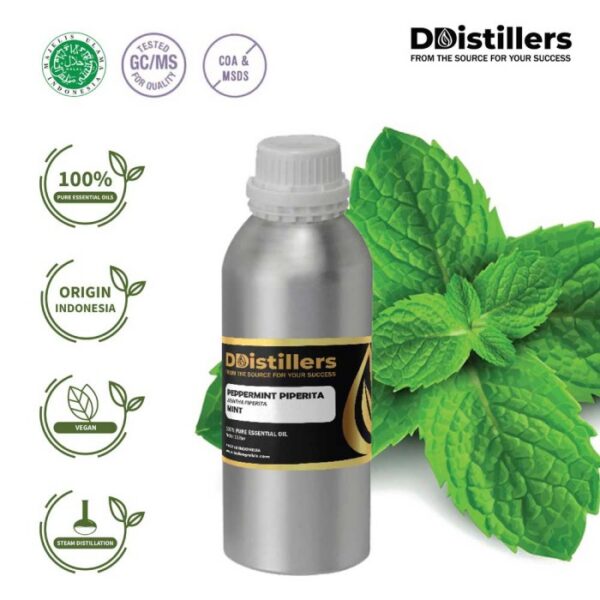 416a78c1b6b84f628b6e91b9a7f6c1f9.jpg Peppermint (Piperita) / Mint Essential Oil Pure 100%, 500ML-1L HDPE/SS