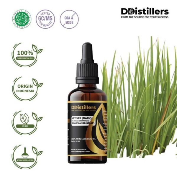 42d226386cb140b0a8f2f589ecc5a0c2.jpg Vetiver (Dark) / Akar Wangi Gelap Essential Oil Pure 100%, 50-100ML GS