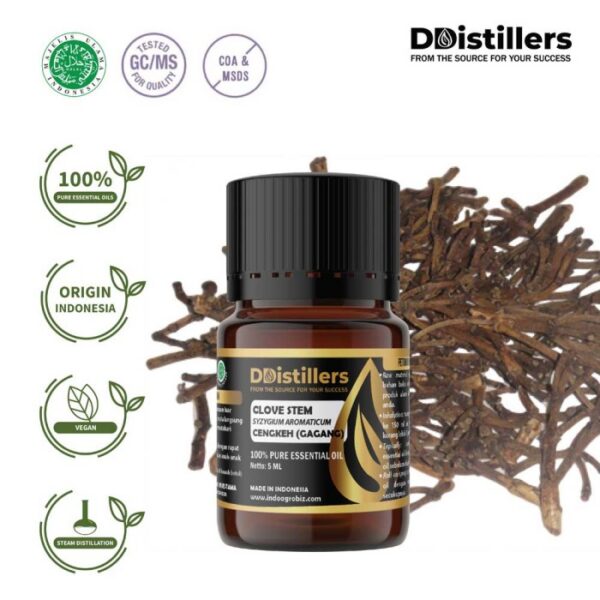 Clove Stem / Batang Cengkeh Essential Oil Pure 100%, 2-10ML GS