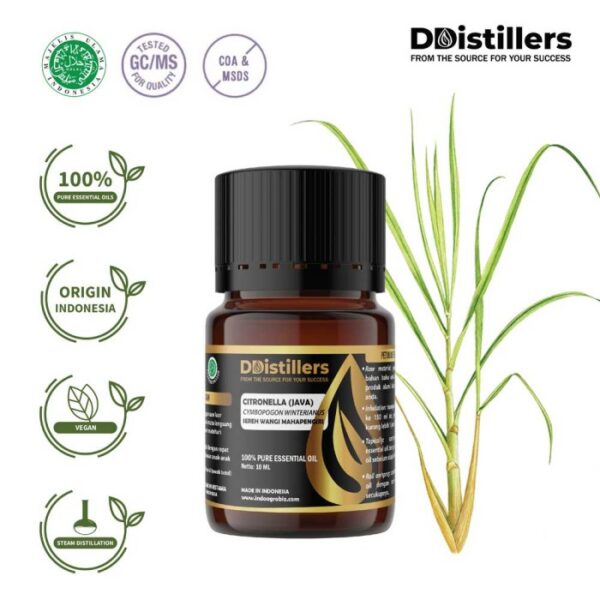 Citronella (Java) / Sereh Wangi Mahapengiri Essential Oil Pure 100%, 2-10ML GS