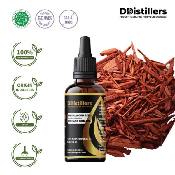 Sandalwood (Aceh) / Cendana Sumatra Essential Oil Pure 100%, 50-100ML GS