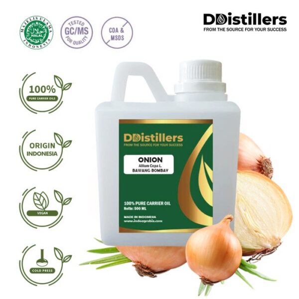 Onion / Bawang Bombay Carrier Oil Pure 100%, 500ML-1L HDPE