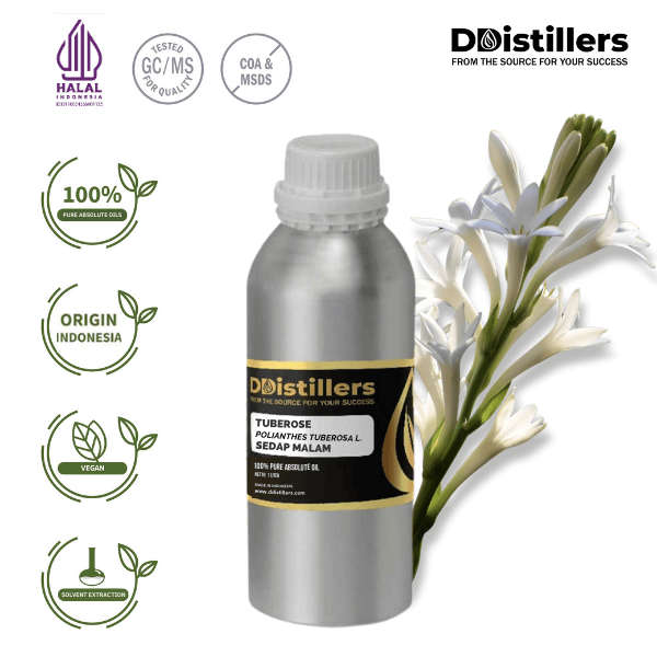 Tuberose / Sedap Malam Absolute Oil Pure 100%, 500ML-1L HDPE/SS