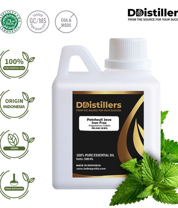 Patchouli (Java Iron Free) / Nilam Jawa Essential Oil Pure 100%, 500ML-1L HDPE/SS
