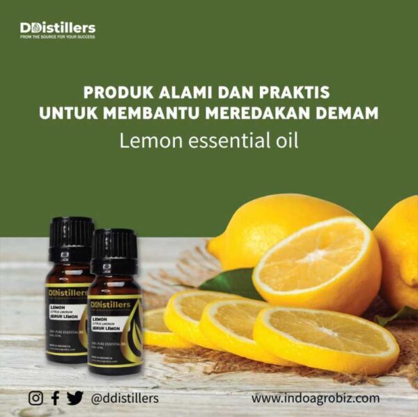 Minyak Atsiri Jeruk Lemon / Lemon Essential Oil 100 % Pure Volume 5 ml