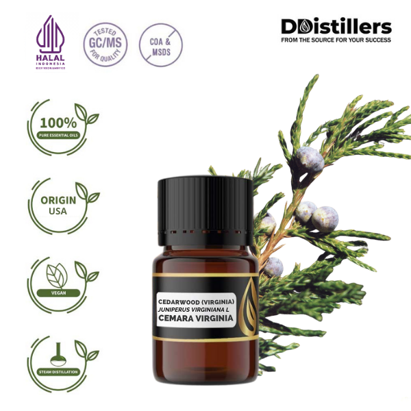 Cedarwood (Virginia) / Cemara Virginia Essential Oil Pure 100%, 2-10ML GS