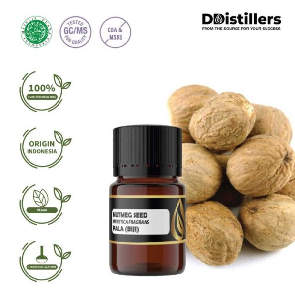 Nutmeg Seed / Biji Pala Essential Oil Pure 100%, 2-10ML GS