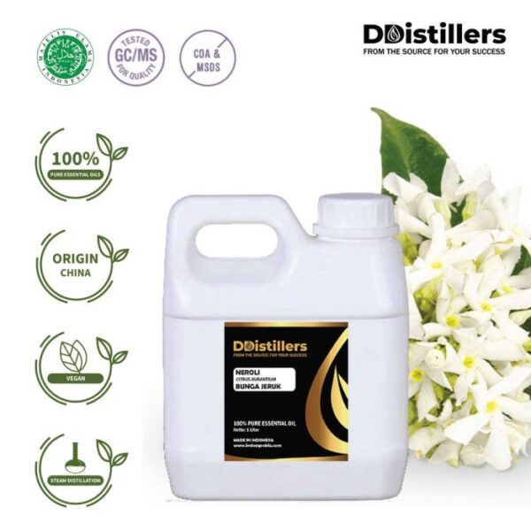Neroli / Bunga Jeruk Essential Oil Pure 100%, 500ML-1L HDPE/SS