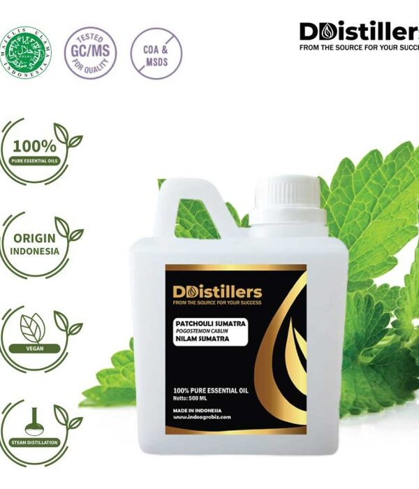 Patchouli (Sumatra) / Nilam (Sumatra) Essential Oil Pure 100%, 500ML-1L HDPE/SS