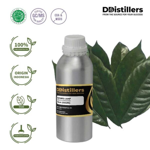 Nutmeg Leaf / Daun Pala Essential Oil Pure 100%, 500ML-1L HDPE/SS