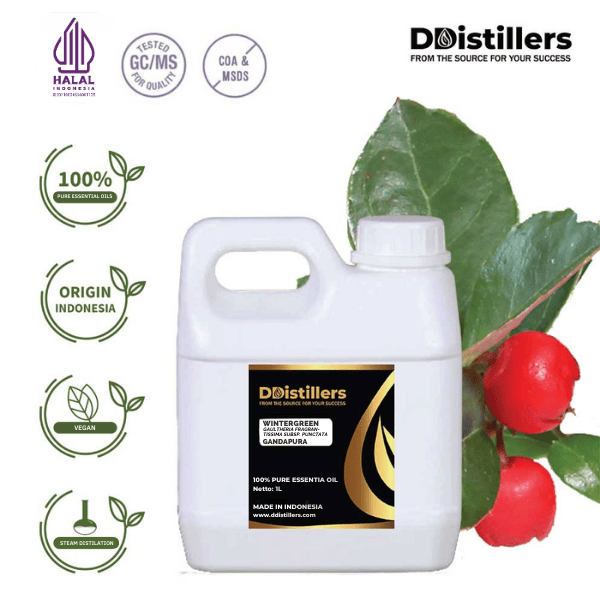 Wintergreen / Gandapura Essential Oil Pure 100%, 500ML-1L HDPE/SS