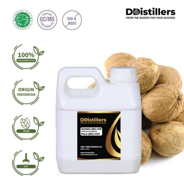 5e0612049fbc427cb6d3fe6e44999fa8.jpg Nutmeg Seed SCFE / Biji Pala Essential Oil Pure 100%, 500ML-1L HDPE/SS