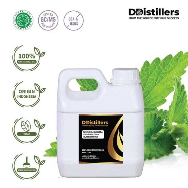 5f3df608ab1f48d6a2a53b443f496249-2.jpg Patchouli (Sumatra) / Nilam (Sumatra) Essential Oil Pure 100%, 500ML-1L HDPE/SS