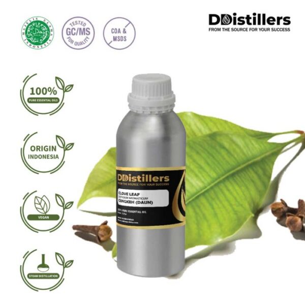 5f41aa2f752f4d2b939a2782e4c3155d.jpg Clove Leaf / Daun Cengkeh Essential Oil Pure 100%, 500ML-1L HDPE/SS
