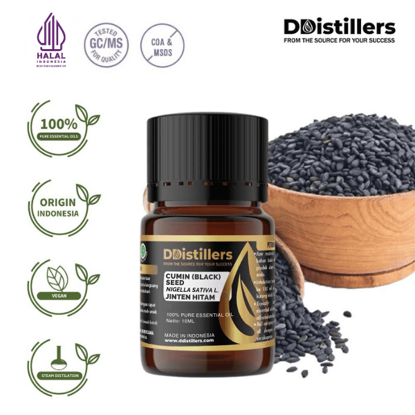 Cumin (Black) Seed / Jinten Hitam / Habbatussauda Essential Oil Pure 100%, 2-10ML GS