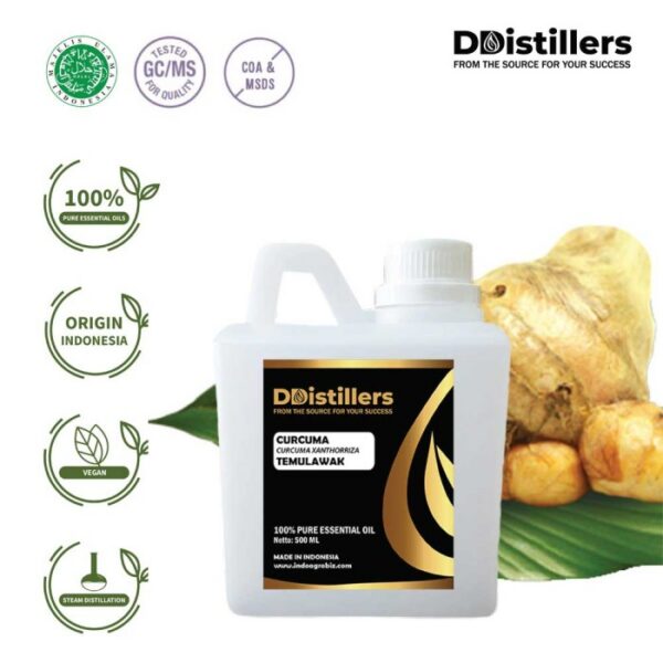 Curcuma / Temulawak Essential Oil Pure 100%, 500ML-1L HDPE/SS