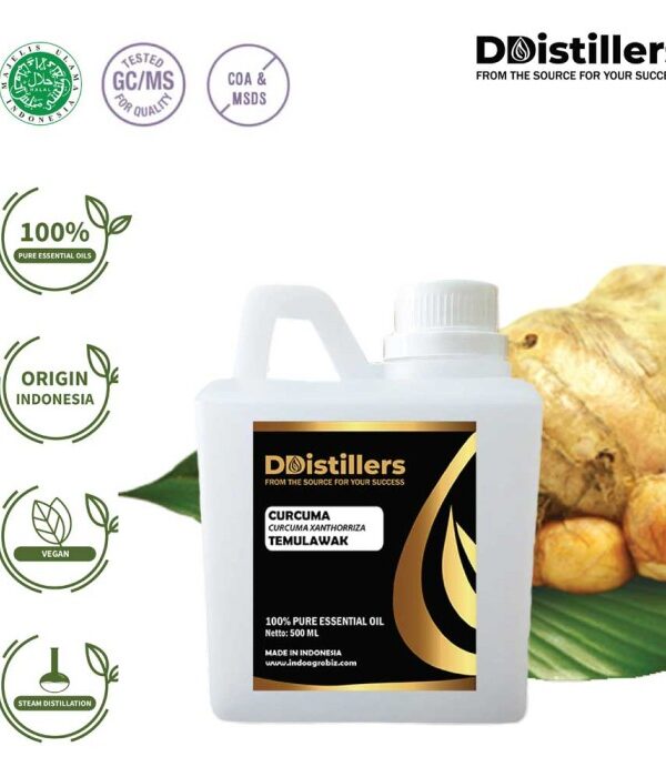 Curcuma / Temulawak Essential Oil Pure 100%, 500ML-1L HDPE/SS