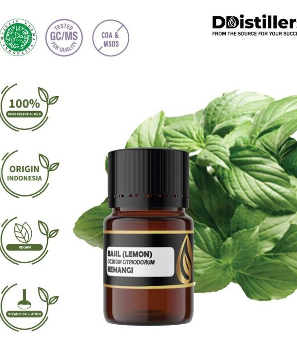 Basil (Lemon) / Kemangi Essential Oil Pure 100%, 2-10ML GS