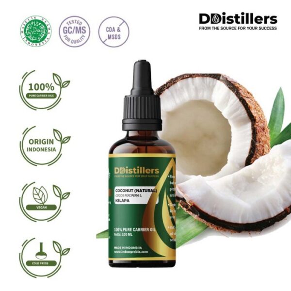 Coconut / Kelapa Natural Carrier Oil Pure 100%, 50-100ML GS