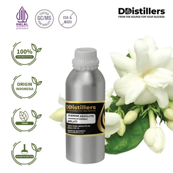 Jasmine-Abs / Melati Absolute Oil Pure 100%, 500ML-1L HDPE/SS