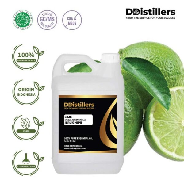 Lime / Jeruk Nipis Essential Oil Pure 100%, 2L HDPE