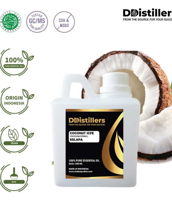 Coconut SCFE / Kelapa Essential Oil Pure 100%, 500ML-1L HDPE/SS