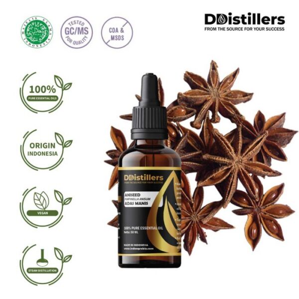 Aniseed / Anise / Adas Manis Essential Oil Pure 100%, 50-100ML GS
