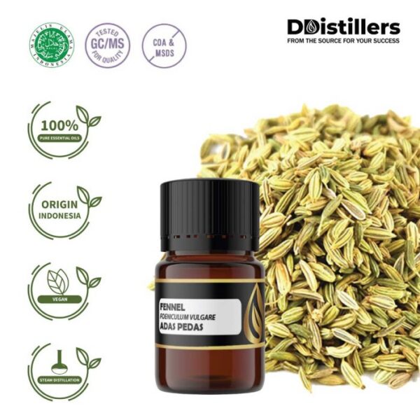 6fd882b932fe45c5ac7e279e22594b86.jpg Fennel / Adas Pedas Essential Oil Pure 100%, 2-10ML GS