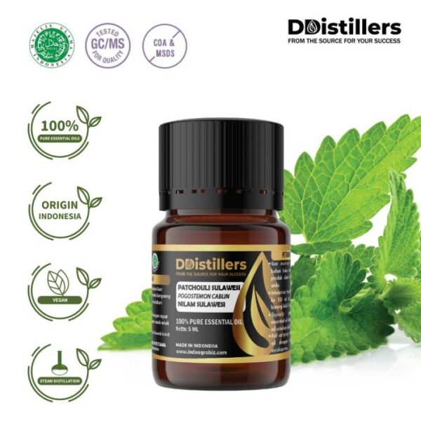 Patchouli (Sulawesi) / Nilam (Sulawesi) Essential Oil Pure 100%, 2-10ML GS
