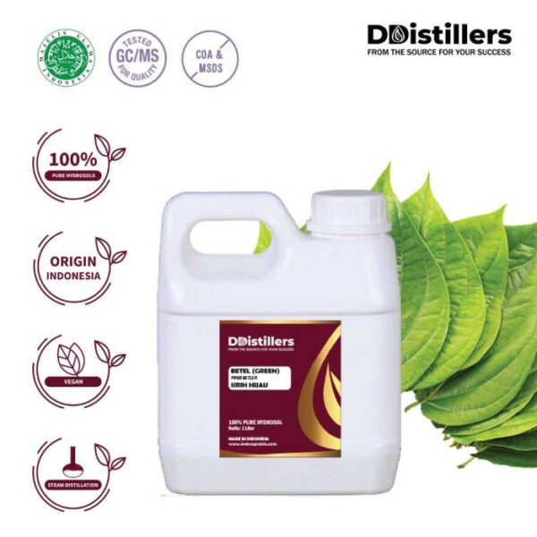 Hydrosol Betel Green / Sirih Hijau 100%, 500ML-1L HDPE