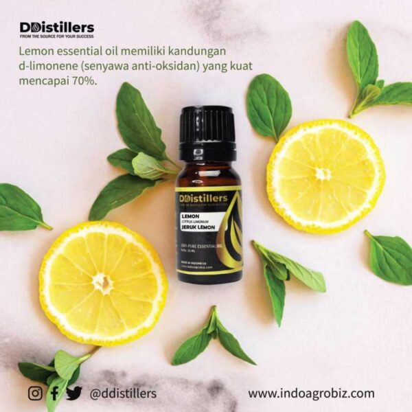 Minyak Atsiri Jeruk Lemon / Lemon Essential Oil 100 % Pure Volume 5 ml